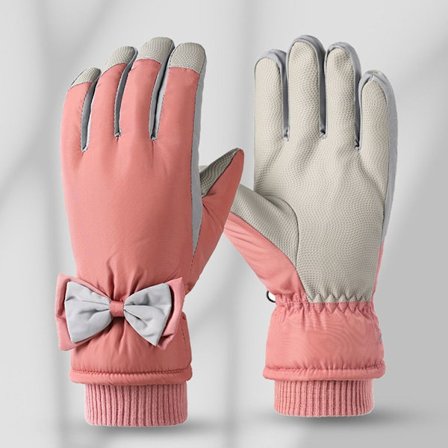 Kvinder Plys Handsker Snowboard Ski Handsker MØRK PINK