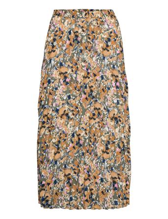 Onlalma Life Poly Plisse Skirt Aop Ptm Polvipituinen Hame Monivärinen/Kuvioitu ONLY