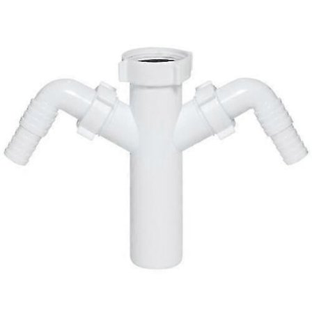 Avloppsrör Koppling 1 1/2" BSP x 40mm med Dubbel Diskmaskinsanslutning