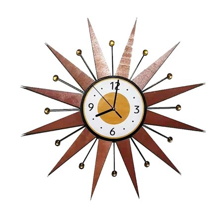 Brons Stor Väggklocka, Stor Vintage Dekoration