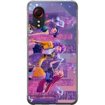 Yhteensopiva Puhelinkuori Samsung Samsung Galaxy Xcover 5 Tulevaisuutta ennakoiva K-Pop Demon Hunters tyttöryhmän kuvitus neonkaupungin popkulttuuri