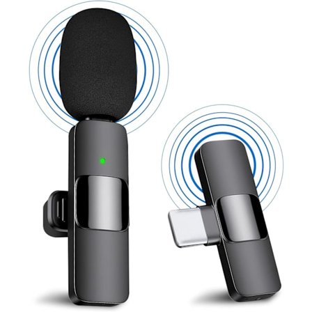 1 stk Trådløs Lavalier Mikrofon - Plug and Play Klips-på Skjorte