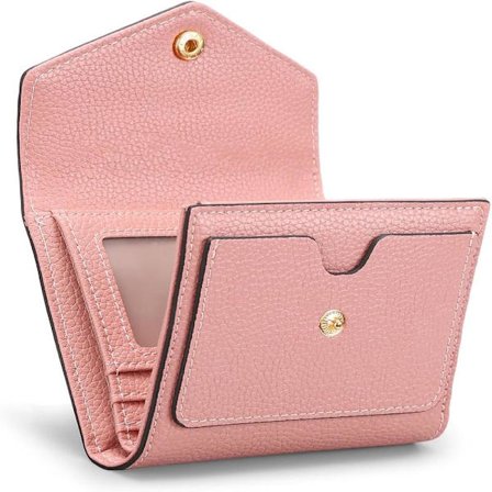 Liten Damplånbok med RFID-skydd - Plånböcker & Korthållare - Stor Kapacitet Dragkedja Myntficka - Presenter till Kvinnor