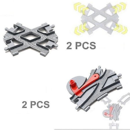 uusi 2 lajia raiteita-175 duplo junaradan palikat risteysosat rautatiekytkin rakennuspalikat gi