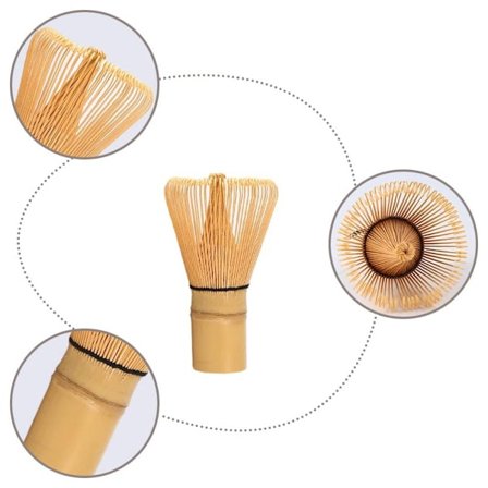 Matcha Piskeris - Naturlig Bambus Te Pulver Piskeris - Semi-Håndlavet Te Piskeris - Til Fremstilling og Omrøring af Matcha