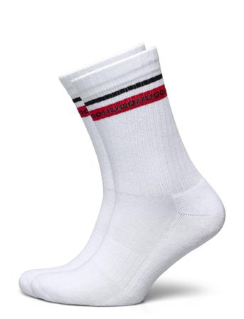 2P Qs Rib Band Cc Underwear Socks Regular Socks Valkoinen HUGO