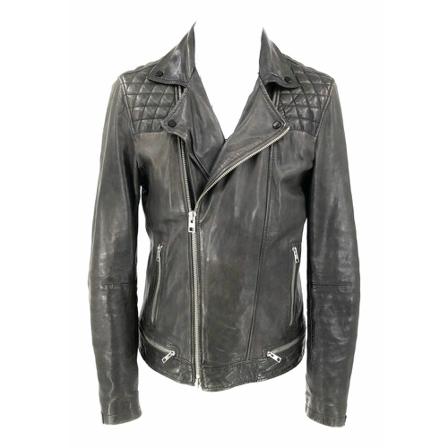 AllSaints Leather Jakke Sort, Herre, Størrelse: M