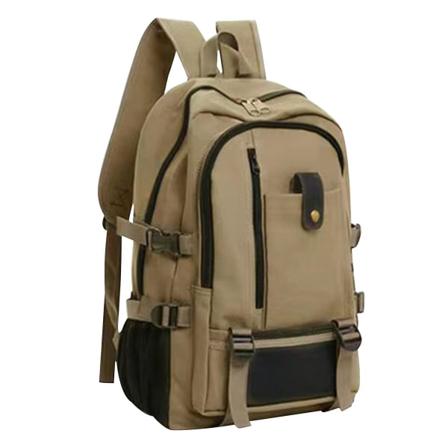 Ny Ankomst Herr Canvas Ryggsäck Resväska Mode Sport Vintage Skola Casual Dark khaki