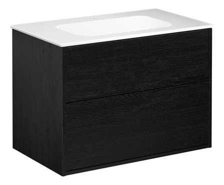 Gustavsberg Artic Allaskaappi musta, 80 cm, pesualtaalla, Kylpyhuone