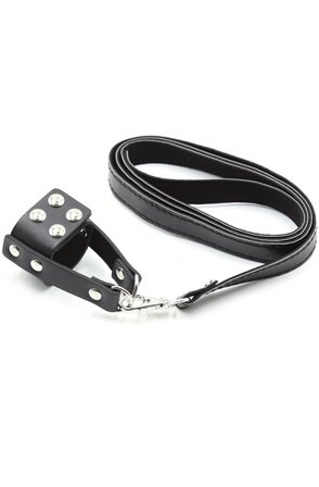 Cock Ring With Leather Leash