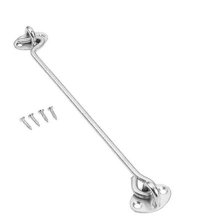 Kabalo Galvaniserad stål krok och ögla dörrlås extra lång 61cm 24" fönster grind lås skjul stuga tyst hållare trädgård