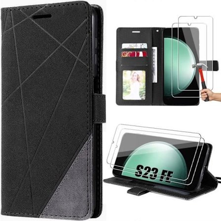 Skyddsskal - Booling - för Samsung Galaxy S23 FE - Retro - Stöttålig - 2 9H Härdade Glas