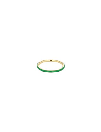 Design Letters Classic Stack Ring - Green - 54