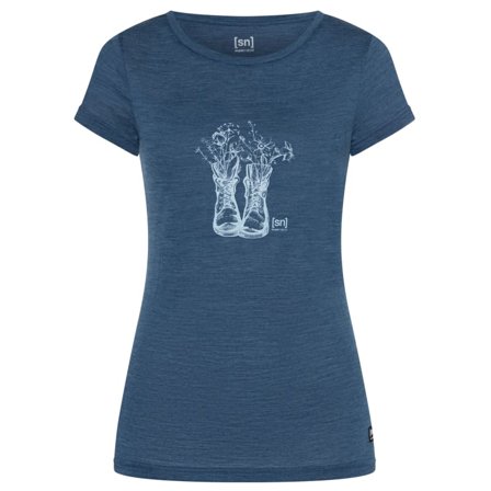 Super.natural Women's Blooming Boots Women short-sleeved sweaters Blue S