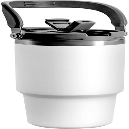 900 ml Termosmugg med 2-i-1-lock, Vakuumisolerad Vattenflaska med Handtag