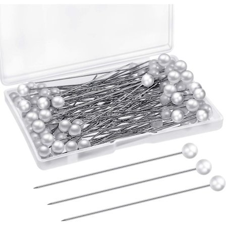 Corsage Boutonniere Pins Faux Pearl Head Pins Bröllopsbukett Pins Vita Raka Pins För Sömnad Hantverk Bröllopsdekorationer (100 Stycken Med 1 Låda)