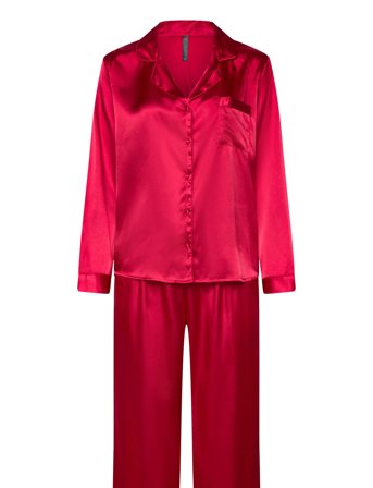 Pj Ls Satin Minimal Red Hunkemöller