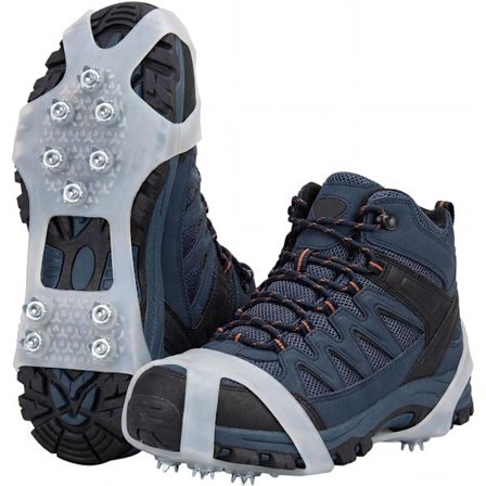 Issko Gribere Skridsikre 1 Par - Skridsikre Skogreb Sko Griber med 10 Stålstifter Stegjern, Universelle Issko Gå Trækgreb til Sko