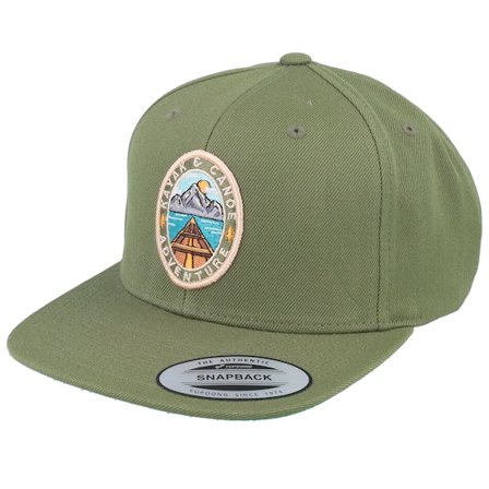 Wild Spirit - Kayak & Canoe Adventure Buck Olive Snapback Snapback Green Cap - @ Hatstore