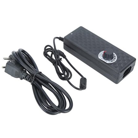 Justerbar 9-24V 5A Højeffekts Strømforsyningsadapter med AC-ledning 110-240V EU-stik