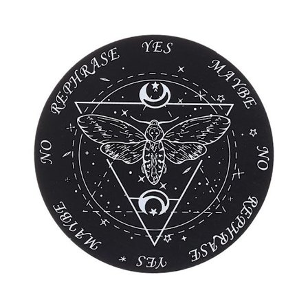 Træ Pendulum Board Skive Træ Base STIL 7-SORT 15CM