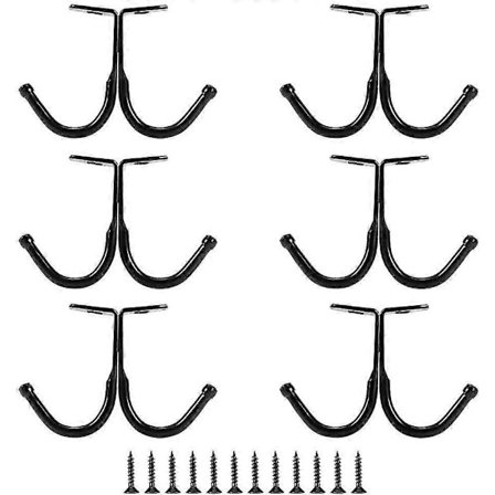 6 stk Dobbelt-Tand Loftkrog Under Hylde Håndklæde Badekåbe Frakke Tøj Krog