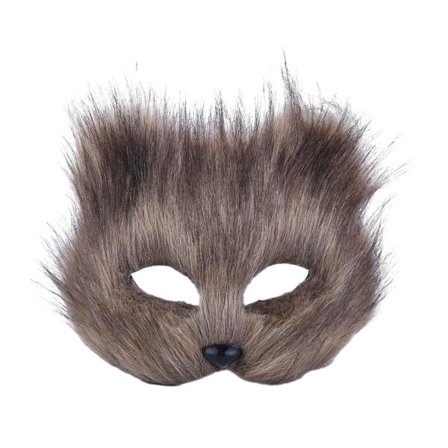 Halloween Rævemaske Cosplay Kostume Ræv Halvmaske