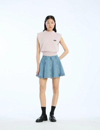 ROTATE Birger Christensen Denim Mini Skirt - Blue - 34