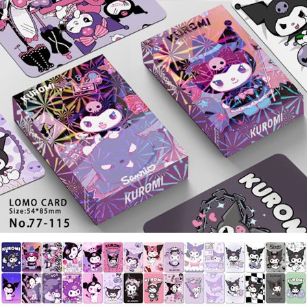 30 kort Kuromi: Devil Hunter flash-kort tegneserie holografiske kort dobbeltsidige høyoppløselige bilder
