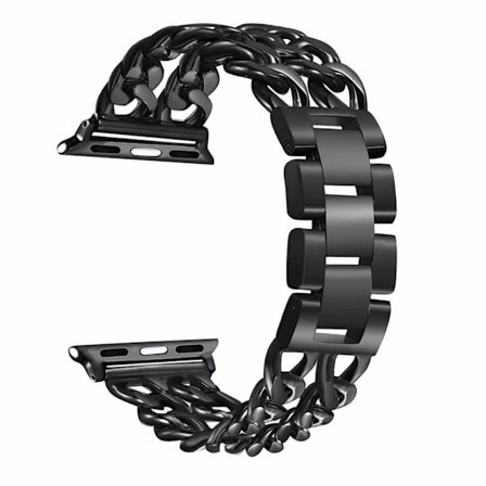 Apple Watch 38/40/41/42mm Chain Design Watch Strap - Black