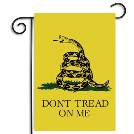 Premium Trädgårdsflagga, Dont Tread On Me-flaggor för Heminredning - Väderbeständiga & Dubbelsydda Gårdsflaggor - 18 x 12 Tum