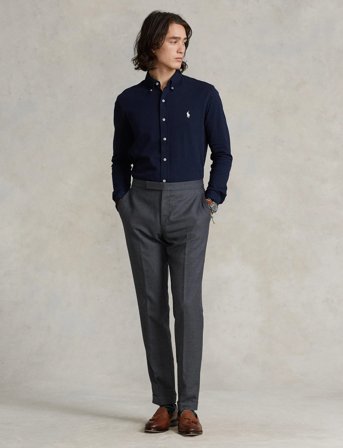 Polo Ralph Lauren Featherweight Mesh Shirt - Navy - M