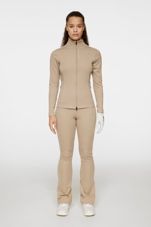 J.Lindeberg - Golf - Mel Zip Mid Layer - Brown - Woman - XL