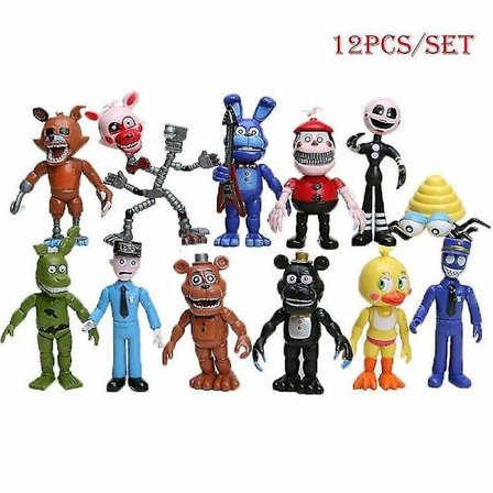Five Nights At Freddy's Fnaf Actionfigur Bear Bunnie Chica Foxy Set Leksak