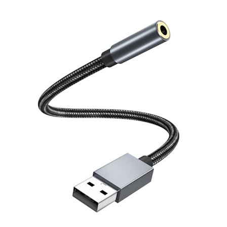 USB till 3,5 mm (hona) ljudadapter