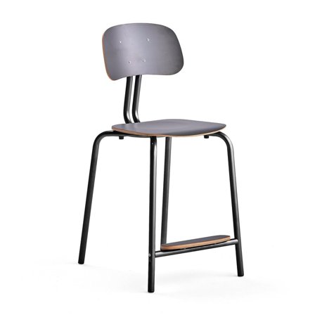 Classroom chair YNGVE, 4 legs, anthracite, anthracite, H 610 mm