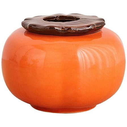 Persimmon Keramisk Blomsterpotte Indendørs Plantepotte Skrivebordsdekoration Orange 7,7X7,7X6,00cm Plantning 1 Sæt