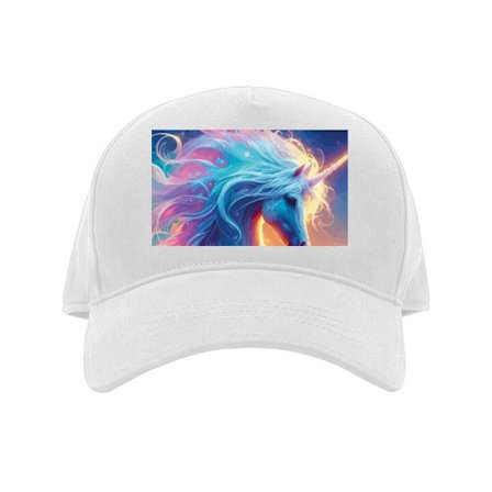 Kaps Fargesprakende enhjørning i vann med regnbuefarger, glødende lys, magisk fantasiatmosfære og drømmeaktig illustrasjon med sterk visuell effek