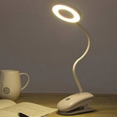 Lättviktig flexibel klämma för läsning varm hem skrivbords nattlampa