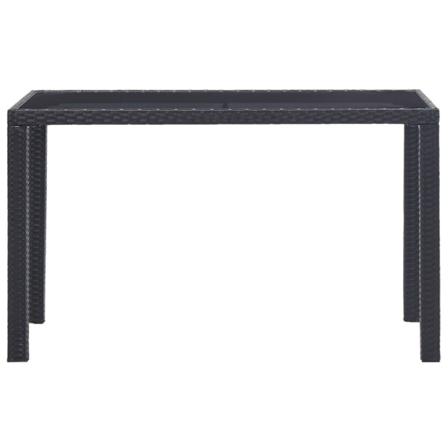 Vidaxl Trädgårdsbord Svart 123x60x74 Cm Konstrotting Svart