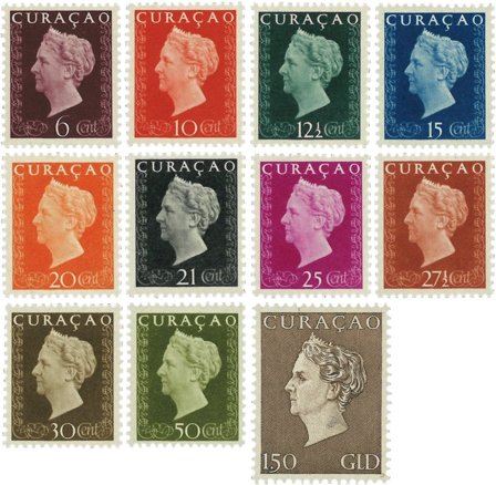 Curacao - NVPH 185-195 - Ubrugt