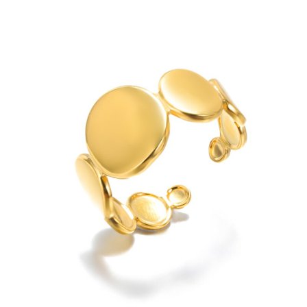 Punkstil Geometriska Stora Ringar Rostfritt Stål Justerbara Breda Ringar För Rock Kvinnor Män Smycken anillo hombre