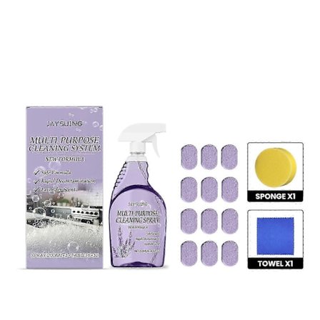 Allrengöringsmedel med brusande tabletter - Olje- och fläckborttagare för kök och badrum