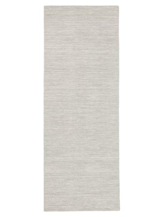 Tapis De Laine Uni Handloom Flat Gris Argenté Corridor Petit