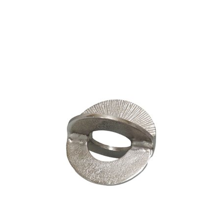 Dekorativ knude i sølvfarvet aluminium, 12x9x9 cm