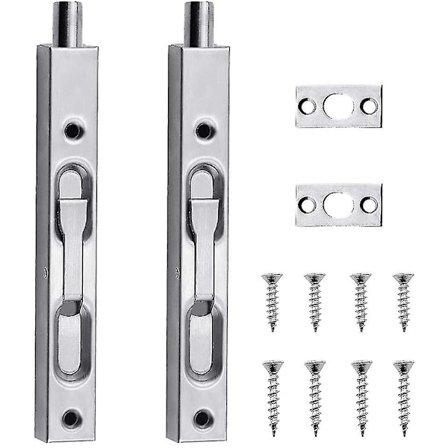 Innfelt Dørlås 6 Tommer Skyvelås Håndtak Skjult Dørlås