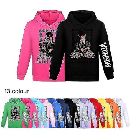 Onsdag The Addams Family Costume Adams Fancy Hoodie Sweatshirt Top Girls Gift K