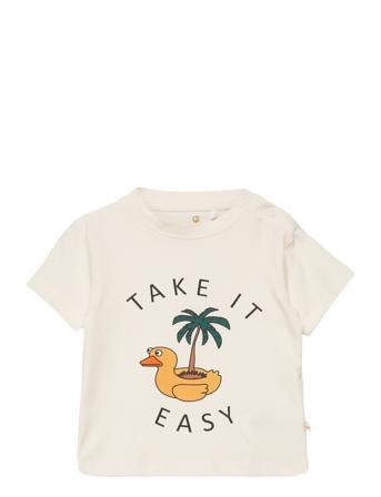 Tnscalm S_S Tee T-shirt Hvid The New