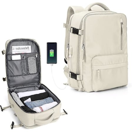 Stor rejserygsæk til kvinder, håndbagage, vandtæt rygsæk til udendørs sport, casual dagtaske, skoletaske, der passer til 14 tommer bærbar computer med