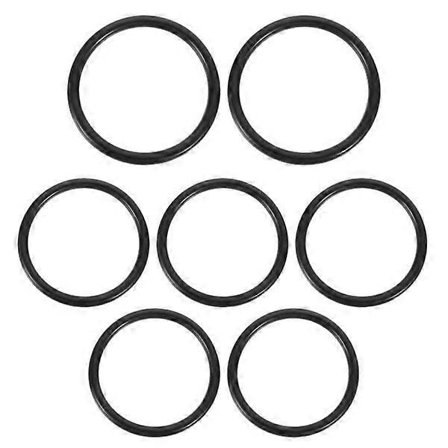 7 stk. Sorte Ringe Krystal Syngeskål Tilbehør Tibetansk Skål Pakning Syngeskåle Stående Ring Syngeskål Gummi Ring